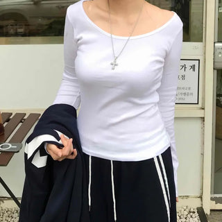 Street Basic Plain Long-Sleeve T-Shirt