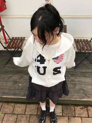 Oversized For U S American Flag Zip-up Hoodie