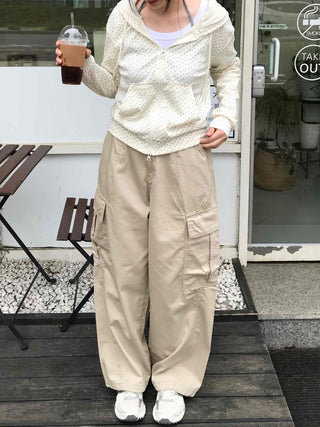 Antique String Cargo Denim Long Pants