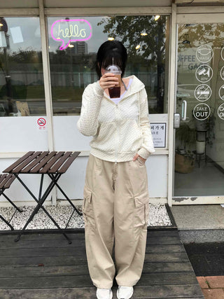 Antique String Cargo Denim Long Pants