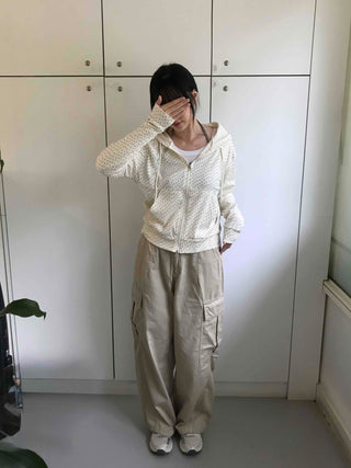 Antique String Cargo Denim Long Pants