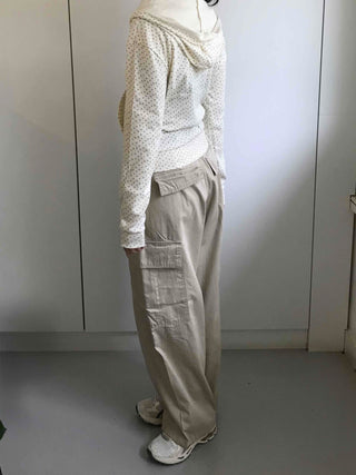 Antique String Cargo Denim Long Pants