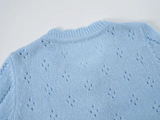 Ramo Flower Lace Punching Cardigan