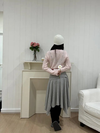 Ramo Flower Lace Punching Cardigan