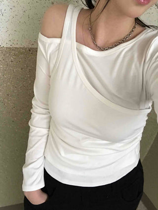 Pure Double Layering Long Sleeve T-shirt