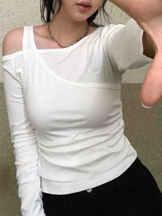 Pure Double Layering Long Sleeve T-shirt
