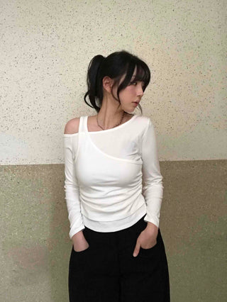 Pure Double Layering Long Sleeve T-shirt