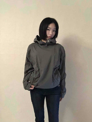 Daily Snap Shirring String Hoodie
