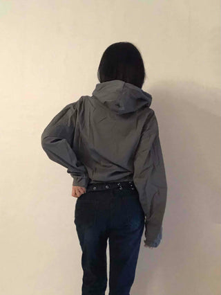 Daily Snap Shirring String Hoodie