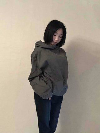 Daily Snap Shirring String Hoodie
