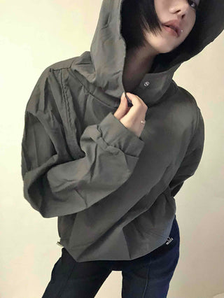 Daily Snap Shirring String Hoodie