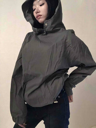 Daily Snap Shirring String Hoodie