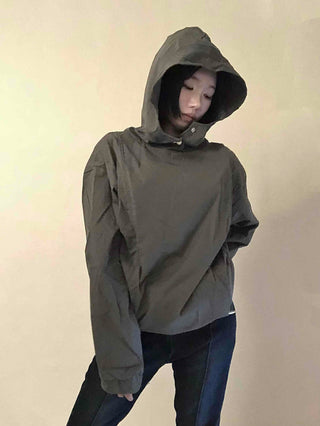 Daily Snap Shirring String Hoodie
