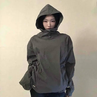 Daily Snap Shirring String Hoodie