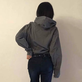 Daily Snap Shirring String Hoodie