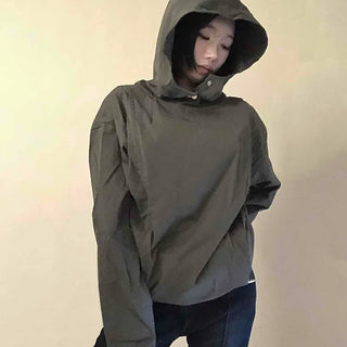 Daily Snap Shirring String Hoodie