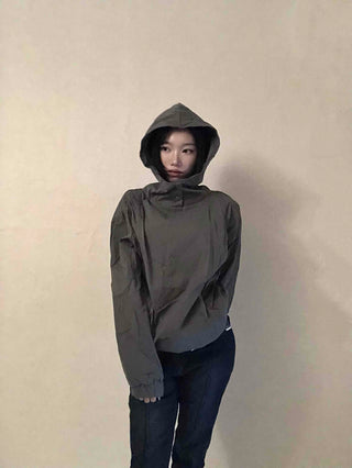 Daily Snap Shirring String Hoodie