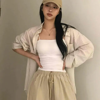 Casual Work Look Striped Shirt