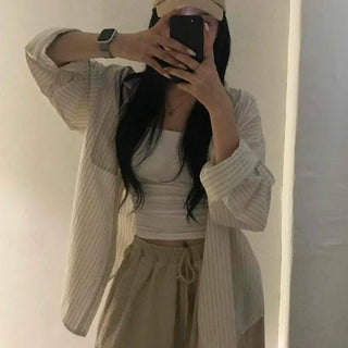 Casual Work Look Striped Shirt