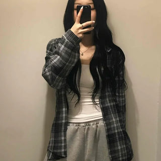 Casual Boxy Fit Check Shirt