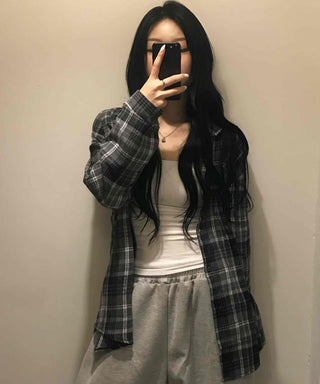 Casual Boxy Fit Check Shirt