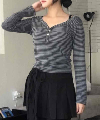 Striped Slim Fit Long Sleeve T-shirt