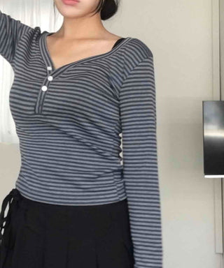 Striped Slim Fit Long Sleeve T-shirt