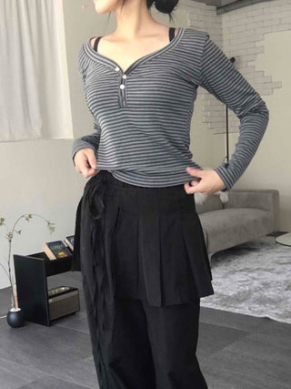Striped Slim Fit Long Sleeve T-shirt