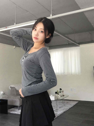 Striped Slim Fit Long Sleeve T-shirt