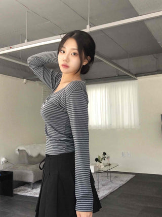 Striped Slim Fit Long Sleeve T-shirt