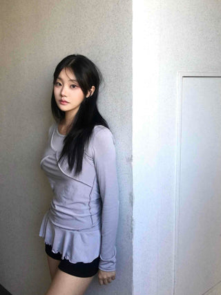 Layered Frill Long Sleeve T-shirt
