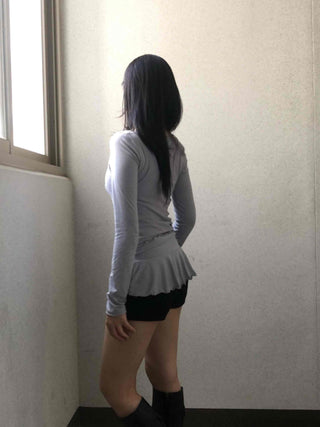 Layered Frill Long Sleeve T-shirt