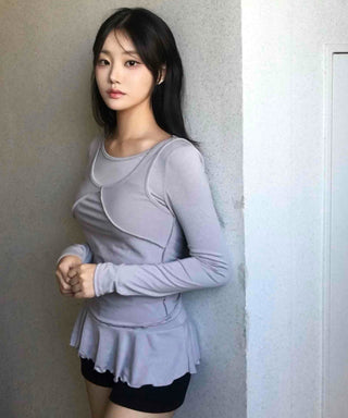 Layered Frill Long Sleeve T-shirt