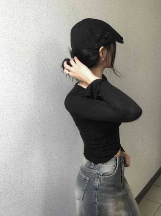Simple Trendy Denim Long Skirt