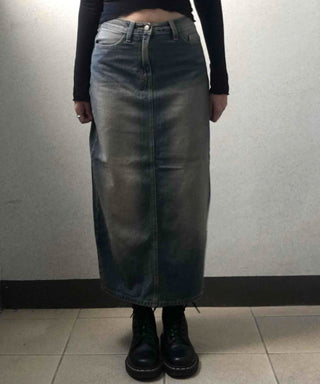 Simple Trendy Denim Long Skirt