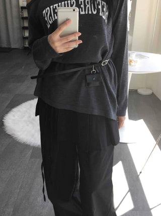 Street Pleated Layered Oversized Wide Long Pants