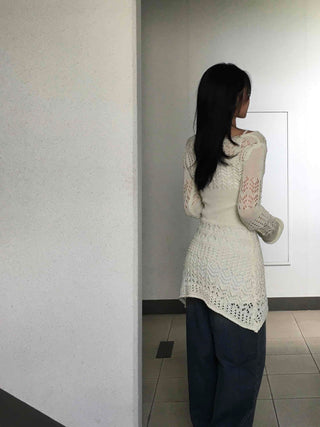 Bohemian knit mini dress