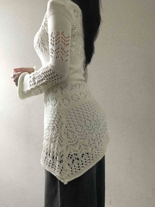 Bohemian knit mini dress