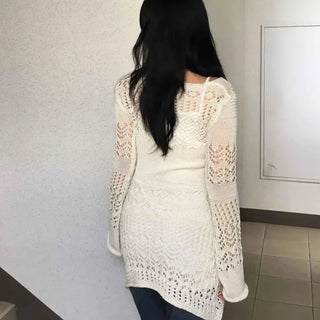 Bohemian knit mini dress