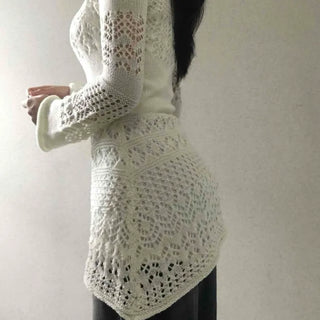 Bohemian knit mini dress