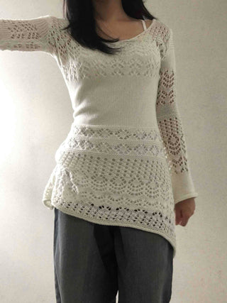 Bohemian knit mini dress