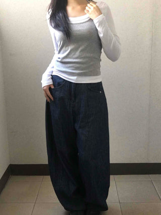 Halter Neck Layered Long Sleeve T-shirt