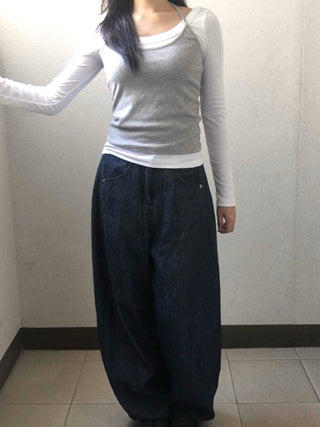 Halter Neck Layered Long Sleeve T-shirt