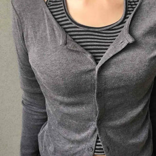 Basic Striped Halter Neck Layered Tee