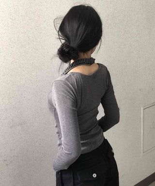 Basic Striped Halter Neck Layered Tee