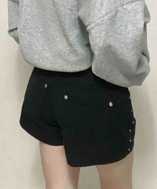 Natural Studded Shorts