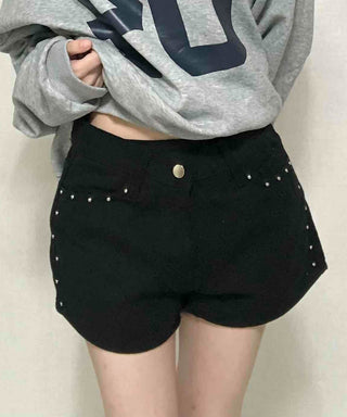 Natural Studded Shorts
