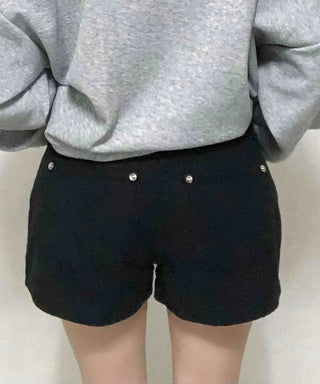 Natural Studded Shorts