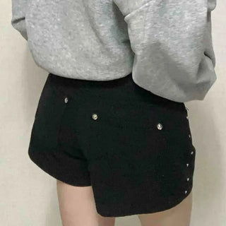 Natural Studded Shorts