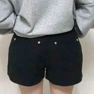 Natural Studded Shorts